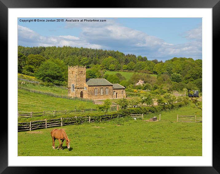    Eston Church at the Beamish Museum. Framed Mounted Print by Ernie Jordan