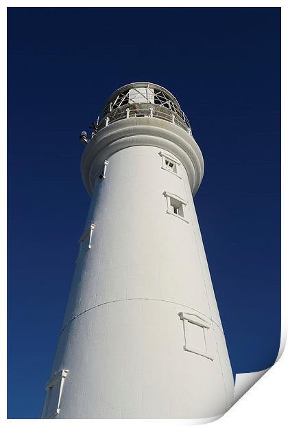 Flamborough Head lighthouse Print by Paul Collis