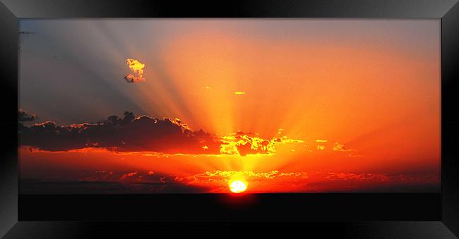 Sunset Barkly Framed Print by Lenka Dunn