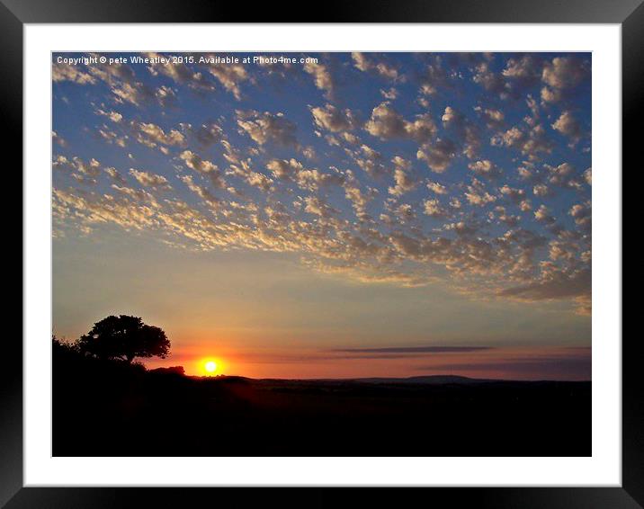  Sunset in September Framed Mounted Print by pete Wheatley