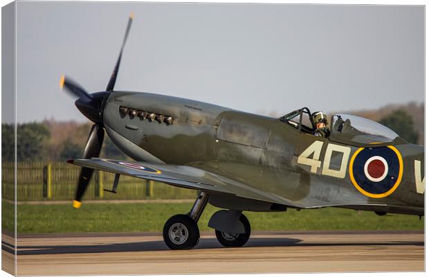  Spitfire Flight Canvas Print by Andrew Crossley