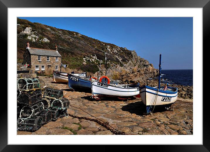  Penberth Cove, West Cornwall  Framed Mounted Print by Brian Pierce