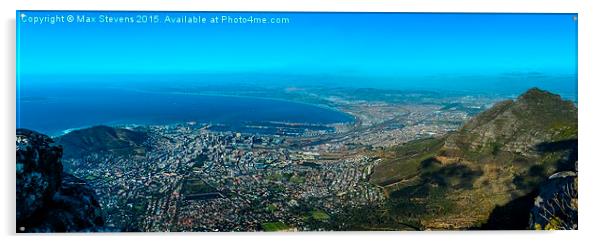  Cape Town Panorama Acrylic by Max Stevens