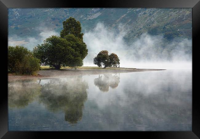Mist Rising from Ulswater at Glenridding Framed Print by Gary Kenyon