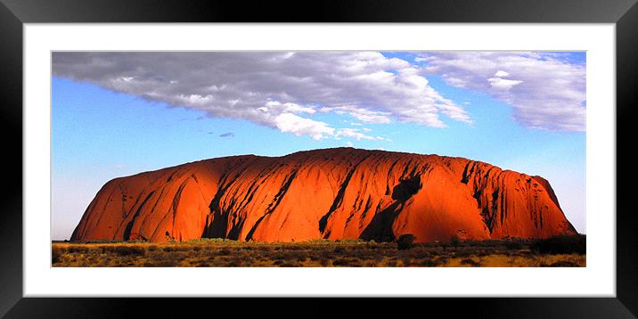Uluru Framed Mounted Print by Lenka Dunn