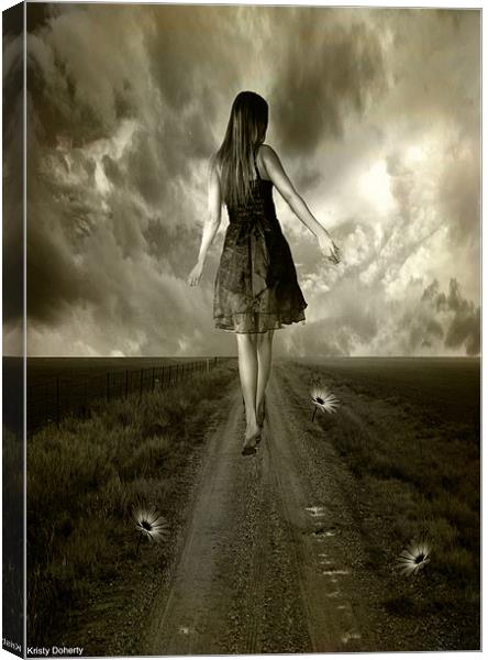 the lonely road Canvas Print by kristy doherty