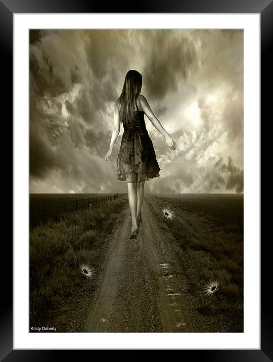 the lonely road Framed Mounted Print by kristy doherty