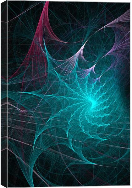 Fractal Web Canvas Print by Ann Garrett