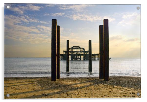 Brighton Pier Acrylic by Malcolm Smith
