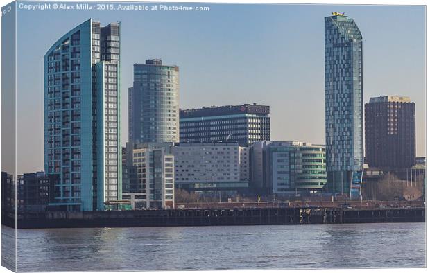  Liverpool Skyline Canvas Print by Alex Millar