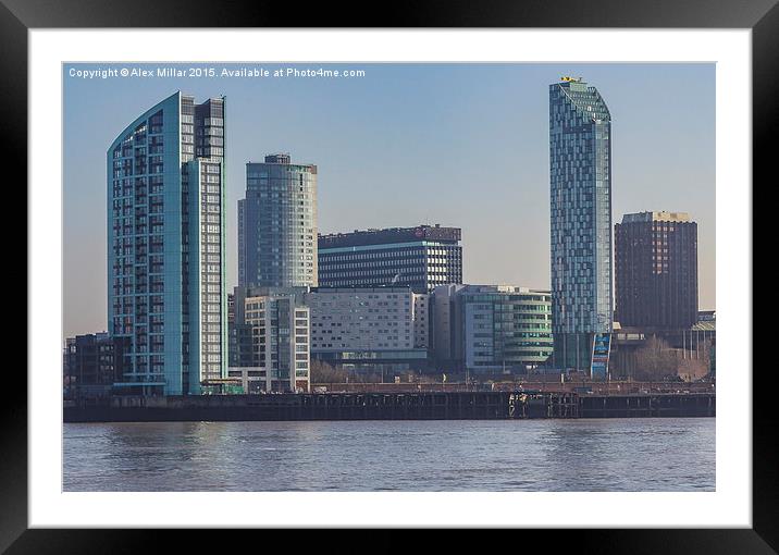  Liverpool Skyline Framed Mounted Print by Alex Millar