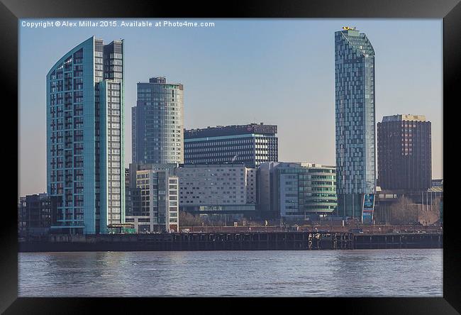  Liverpool Skyline Framed Print by Alex Millar