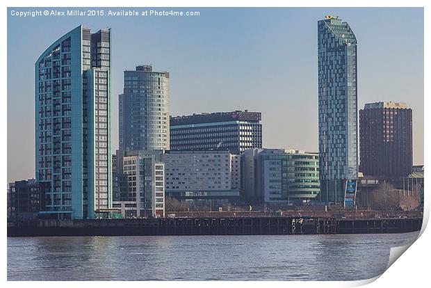  Liverpool Skyline Print by Alex Millar