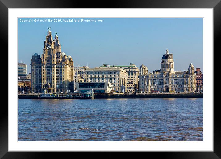  Liverpool Skyline Framed Mounted Print by Alex Millar