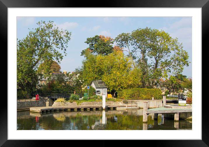  Sunbury Lock Surrey Framed Mounted Print by Clive Eariss