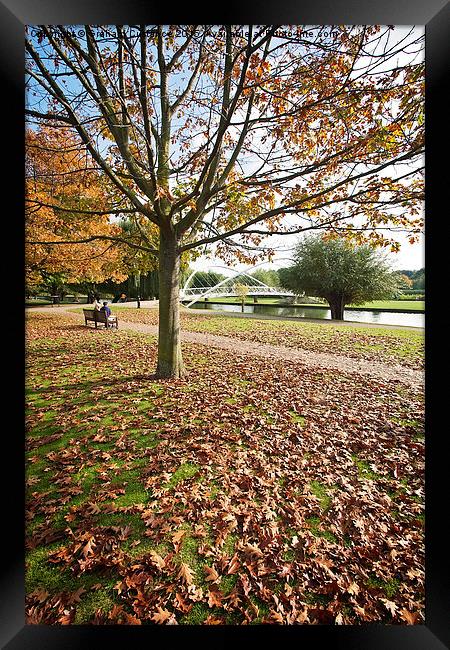 Bedford Embankment in Autumn Framed Print by Graham Custance