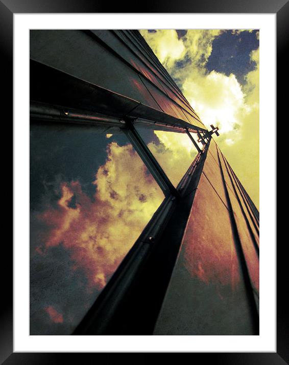  Cross In The Clouds Framed Mounted Print by Florin Birjoveanu