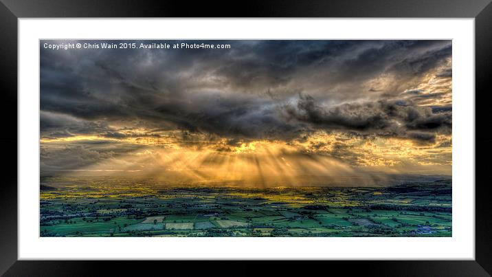  Dramatic Sky Montgomeryshire Framed Mounted Print by Black Key Photography