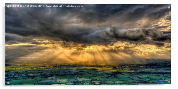  Dramatic Sky Montgomeryshire Acrylic by Black Key Photography