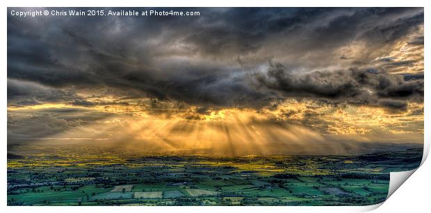  Dramatic Sky Montgomeryshire Print by Black Key Photography
