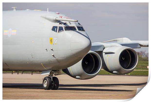  Awacs Deployed  Print by Andrew Crossley