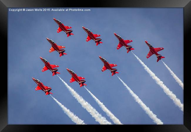 Reds climbing into the sky Framed Print by Jason Wells