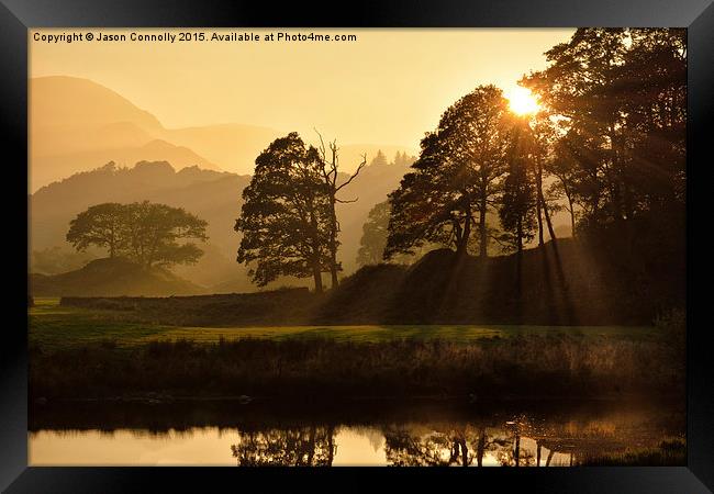  Brathay Golden Hour Framed Print by Jason Connolly