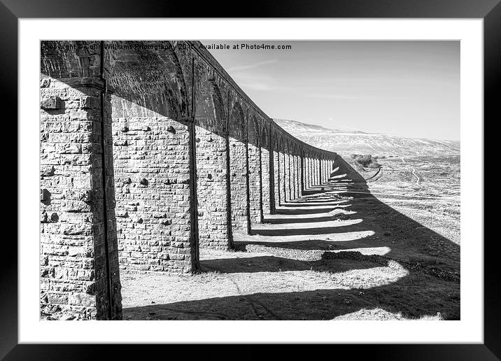   The Ribblehead Viaduct 1 BW Framed Mounted Print by Colin Williams Photography