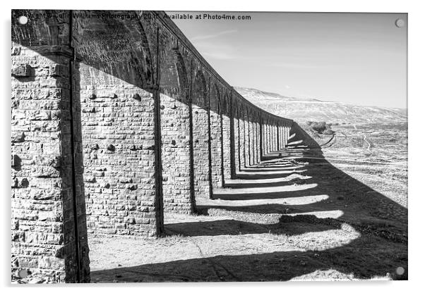   The Ribblehead Viaduct 1 BW Acrylic by Colin Williams Photography