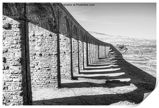   The Ribblehead Viaduct 1 BW Print by Colin Williams Photography