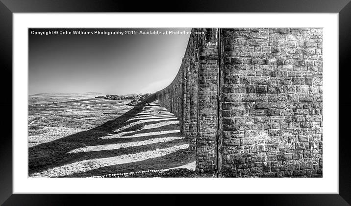   The Ribblehead Viaduct 3 BW Framed Mounted Print by Colin Williams Photography