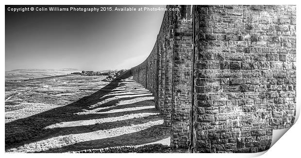   The Ribblehead Viaduct 3 BW Print by Colin Williams Photography