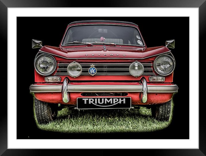 The Triumph Herald Framed Mounted Print by Dave Hudspeth Landscape Photography