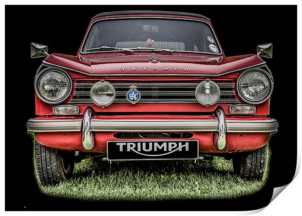 The Triumph Herald Print by Dave Hudspeth Landscape Photography