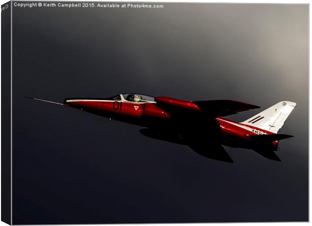  Folland Gnat Canvas Print by Keith Campbell