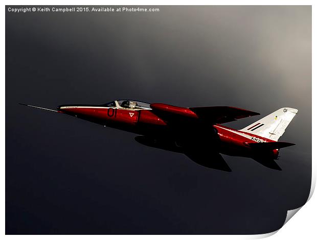  Folland Gnat Print by Keith Campbell