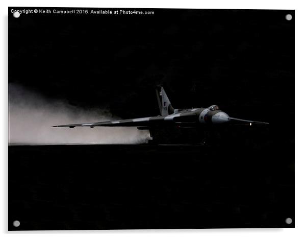 Vulcan XH558 wet launch Acrylic by Keith Campbell