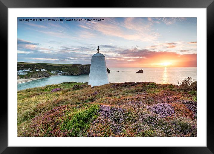 Summer at  Portreath in Cornwall Framed Mounted Print by Helen Hotson