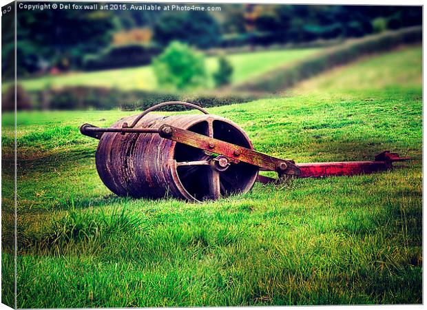 roller in a field Canvas Print by Derrick Fox Lomax