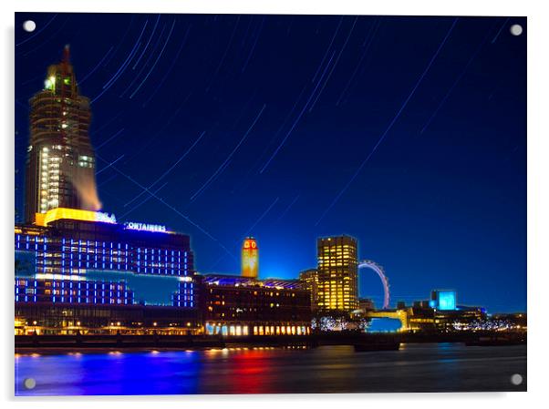 Oxo Tower Star trails Acrylic by David French