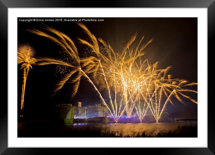  Fireworks 2014 at Leeds Castle. 2 of 5 Framed Mounted Print by Ernie Jordan