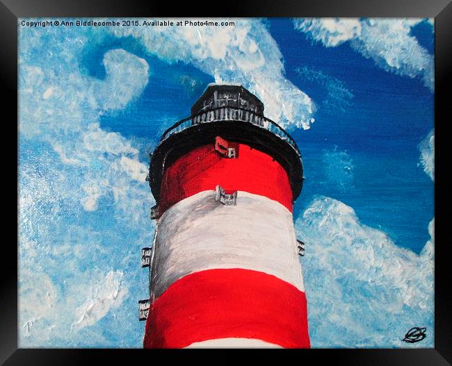  The Lighthouse Framed Print by Ann Biddlecombe