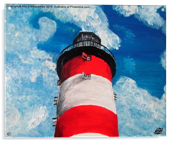  The Lighthouse Acrylic by Ann Biddlecombe