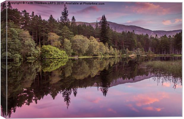 Loch Lochan Sunrise Canvas Print by Keith Thorburn EFIAP/b