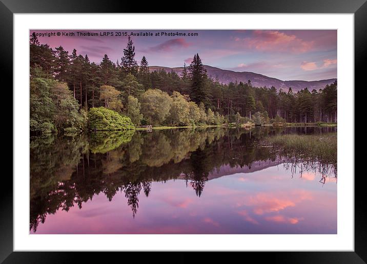 Loch Lochan Sunrise Framed Mounted Print by Keith Thorburn EFIAP/b