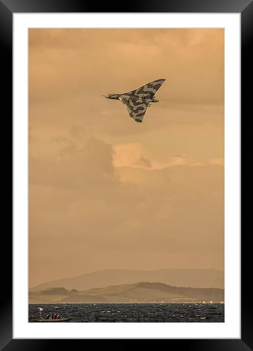 XH558 Vulcan Bomber  Framed Mounted Print by Andrew Crossley