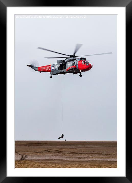 Seaking performing a SAR demo at Southport Framed Mounted Print by Jason Wells