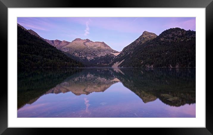  Lac d'Oredon at dawn Framed Mounted Print by Stephen Taylor