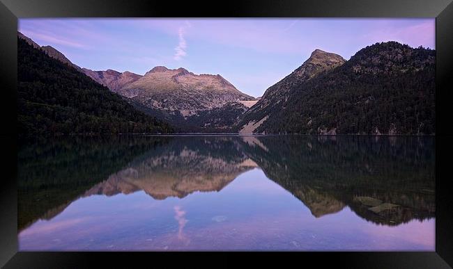  Lac d'Oredon at dawn Framed Print by Stephen Taylor