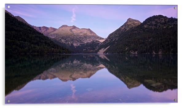  Lac d'Oredon at dawn Acrylic by Stephen Taylor
